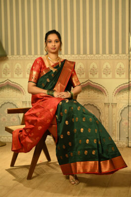 Golden Zari Banarasi Silk Blend Saree