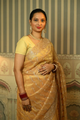 Georgette Golden Designer Saree