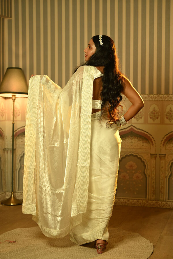 White organza saree