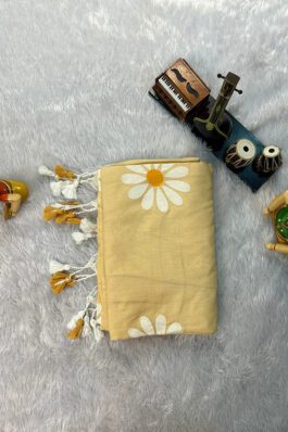 Hand Print Cotton Saree