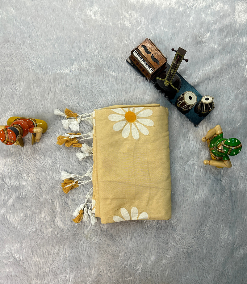 Hand Print Cotton Saree