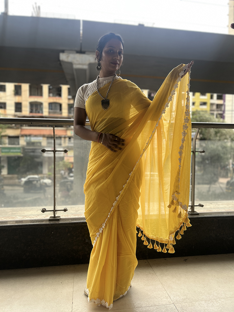 Elegant Pure Cotton Saree - Image 2