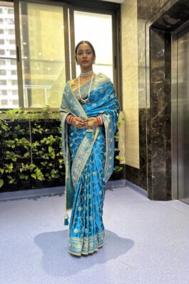 Royal Blue Banarasi Saree