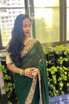 Georgette Saree with Heavy Embroidery