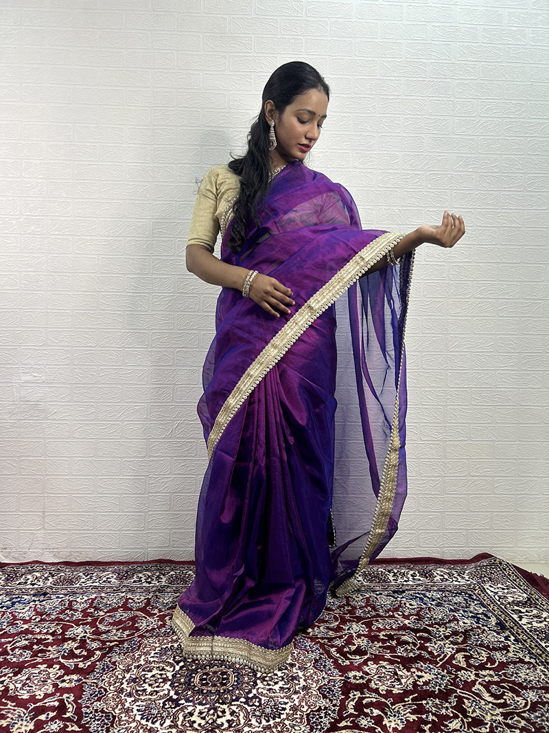 Pure Banarasi Organza Silk Saree - Image 2