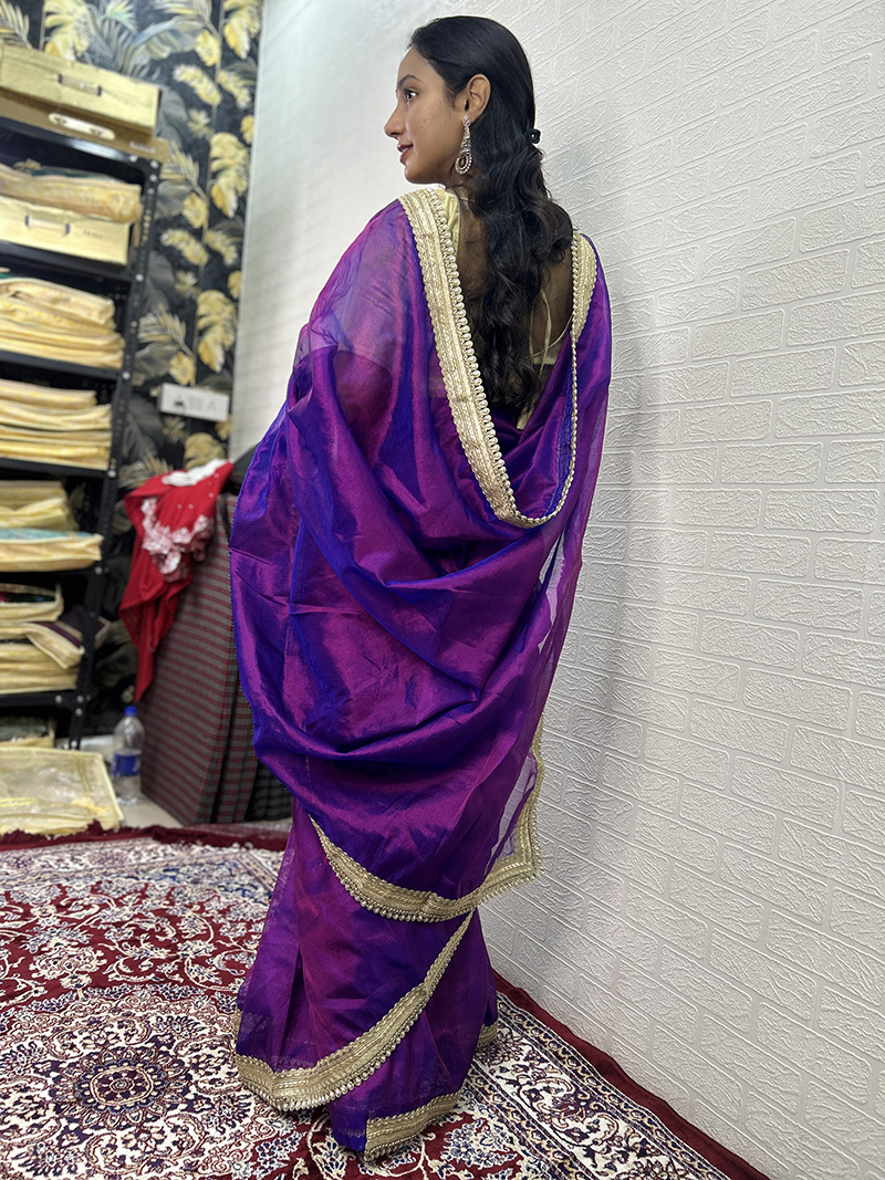 Pure Banarasi Organza Silk Saree - Image 3