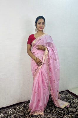 Kasturi Tissue Silk with Cutwork and Sequin Touch Saree