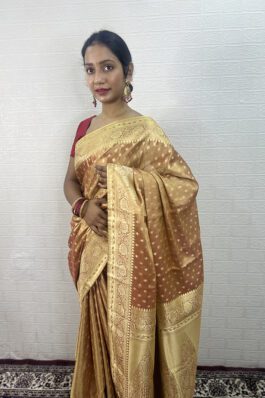 Banarasi Weaved Pattern Tissue Saree