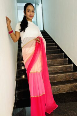 Georgette Multi Color Saree
