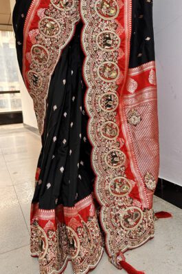 Designer Banarasi Silk Saree with Heavy Embroidery