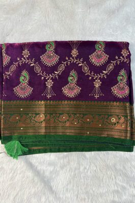 Banarasi Silk Saree with Zari Work