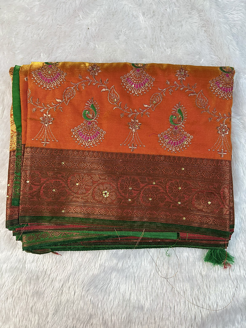 Banarasi Silk Saree with Zari Work - Image 4